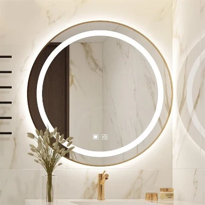 Led ümmargune vannitoapeegel