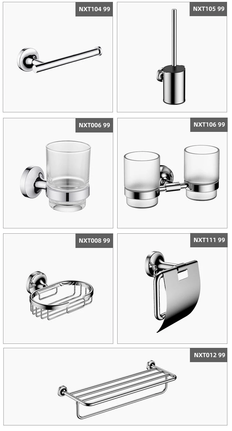 Luxury Chrome Bathroom Accessories Set factory