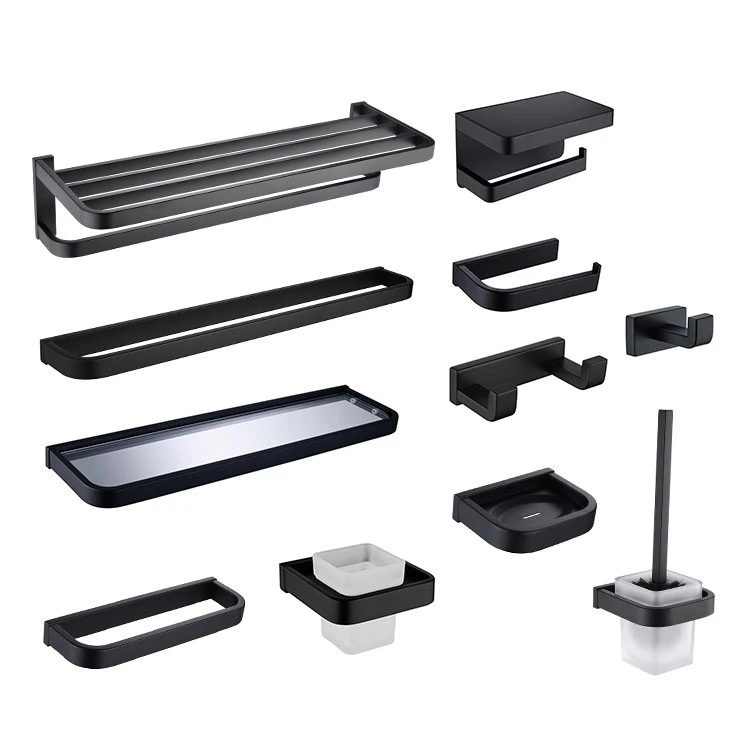 Matte Black Bath Towel Shelf high quality
